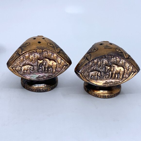 2 Sets Souvenir Salt Pepper Shakers San Diego Zoo San Francisco Cable Cars Vtg - Picture 4 of 10
